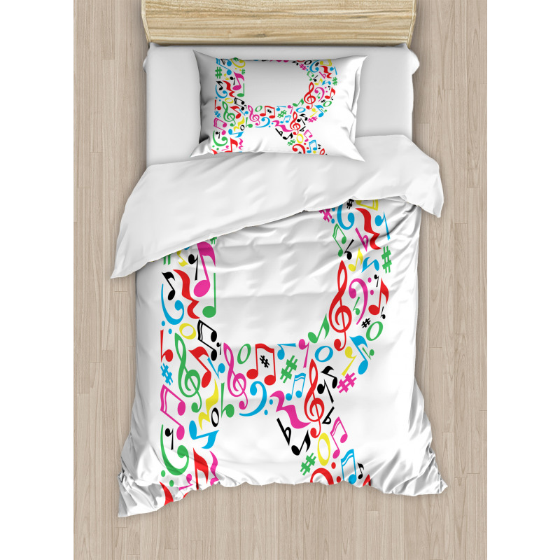 Cool and Musical Font Duvet Cover Set