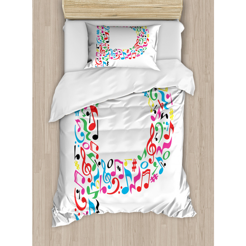 Music Notes Uppercase Duvet Cover Set