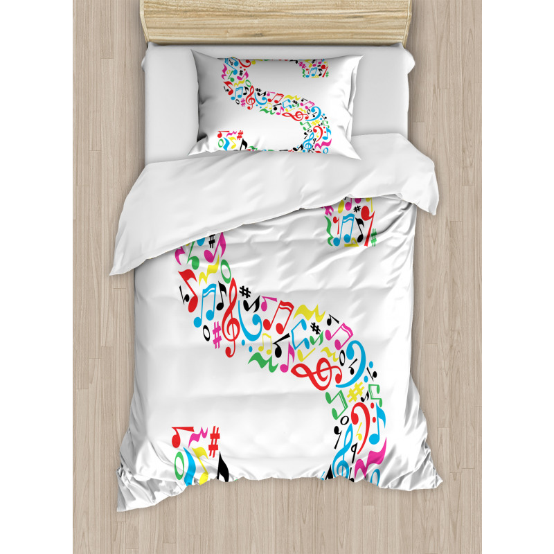 S with Musical Pattern Duvet Cover Set