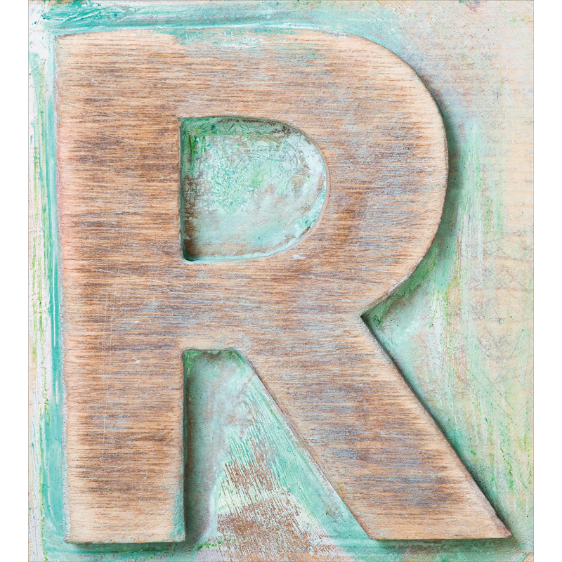 Alphabet Letterpress R Duvet Cover Set