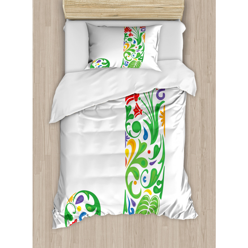 Initials Tropic Flower Duvet Cover Set