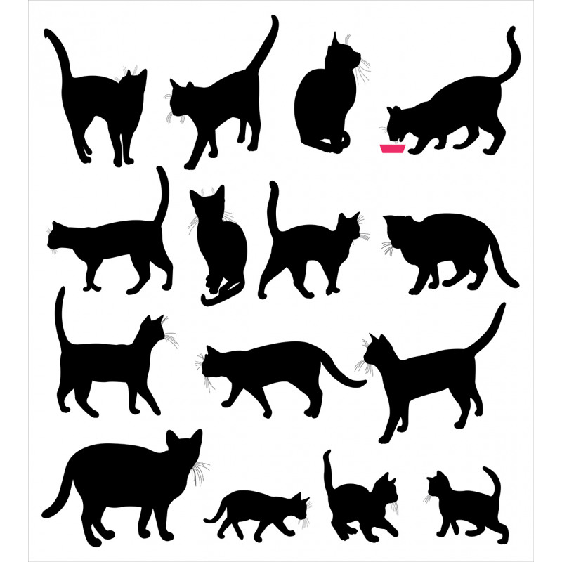 Black Kittens Pets Paws Duvet Cover Set