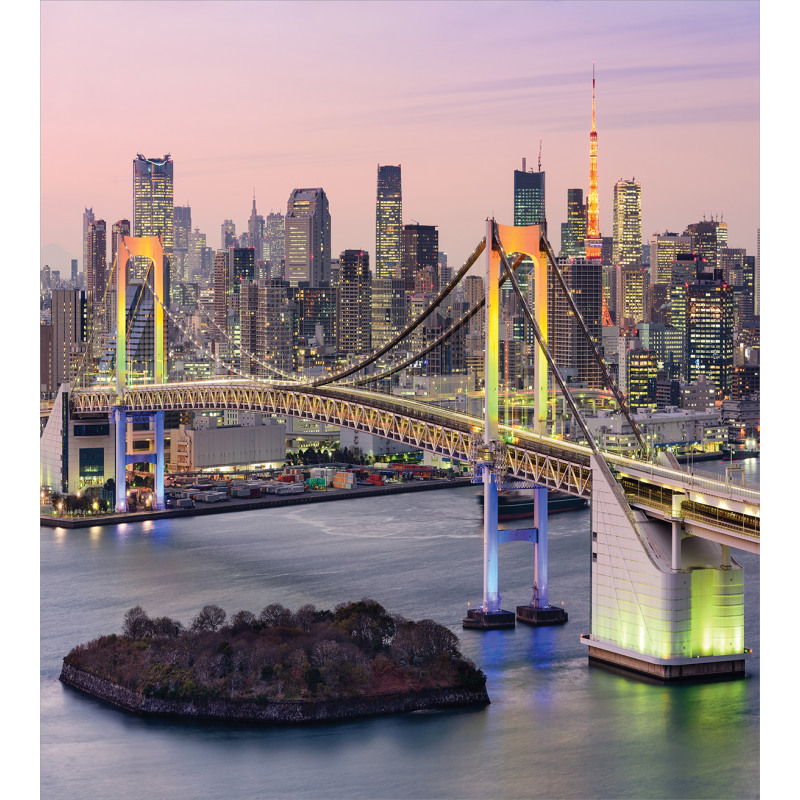 Tokyo Japan Bridge Duvet Cover Set