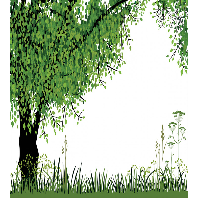 Tree Grass Summer Duvet Cover Set