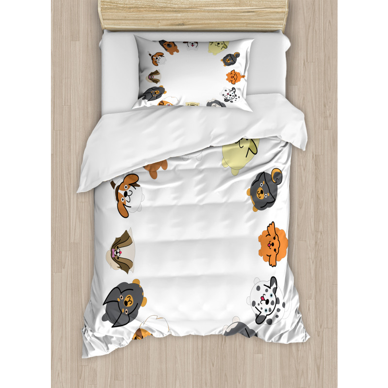 Various Cartoon Dog Design Duvet Cover Set