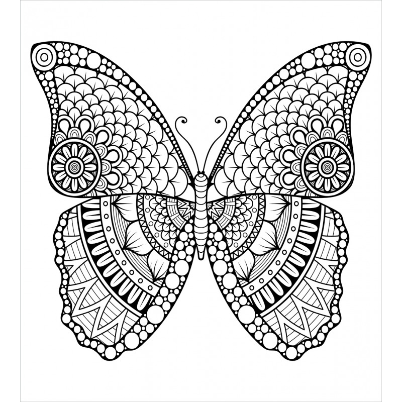 Monochrome Butterfly Graphic Duvet Cover Set