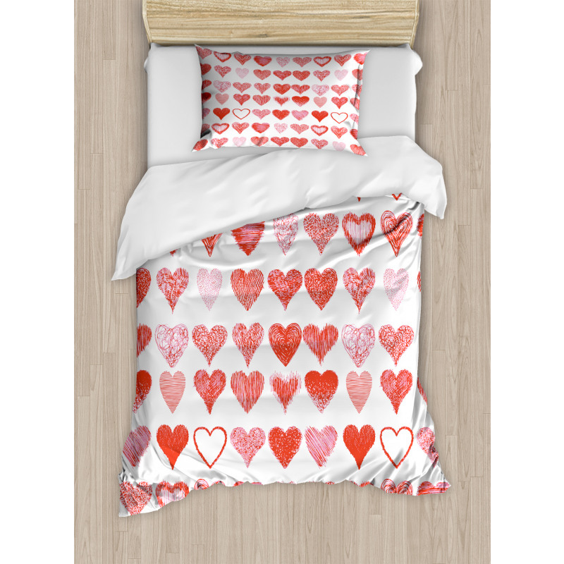 Romantic Hearts Duvet Cover Set