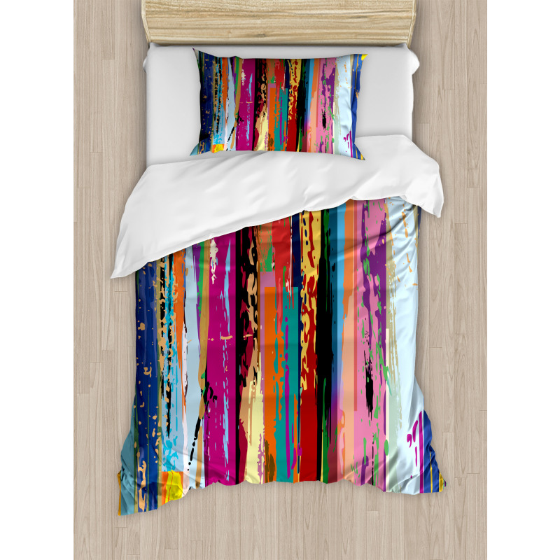 Vibrant Rainbow Design Duvet Cover Set