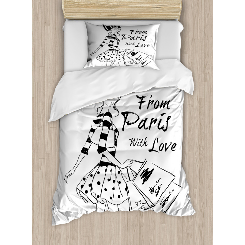 Love Fashion Girl Duvet Cover Set