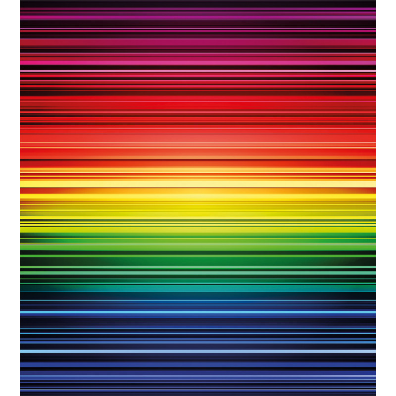 Rainbow Stripes Neon Duvet Cover Set