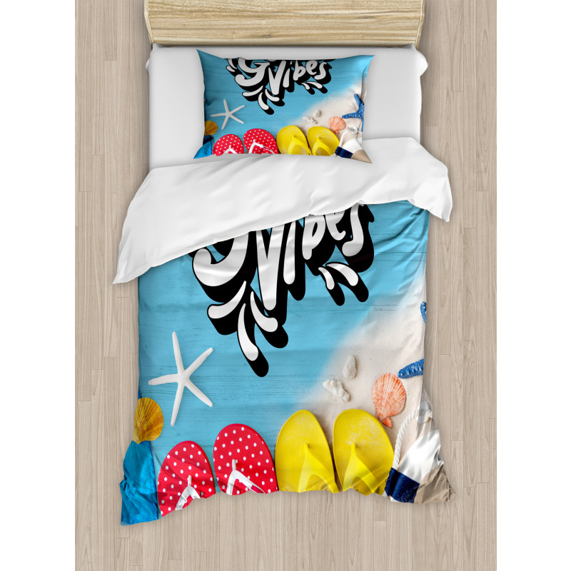 Flip Flops Summer Duvet Cover Set