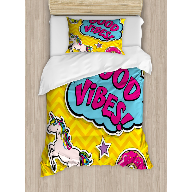 Unicorn Donut Fun Duvet Cover Set