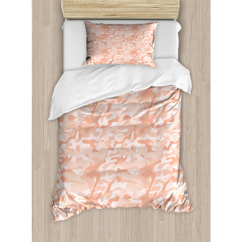 Soft Peach Tones Duvet Cover Set