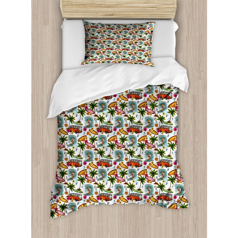 Suft Hawaii Tropical Duvet Cover Set