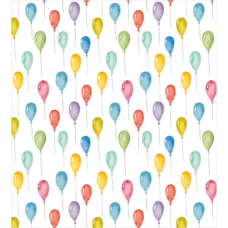 Flying Watercolor Balloons Duvet Cover Set