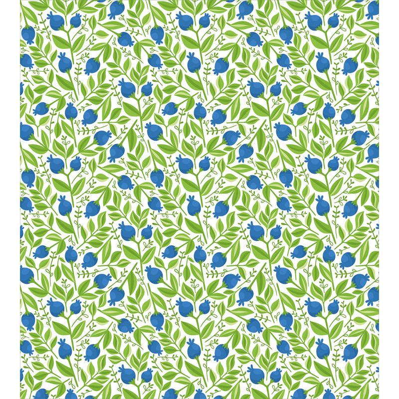 Flowering Blueberry Leaf Duvet Cover Set