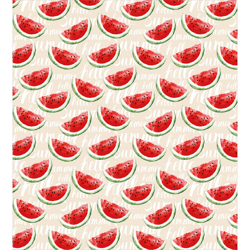 Watercolor Watermelons Duvet Cover Set