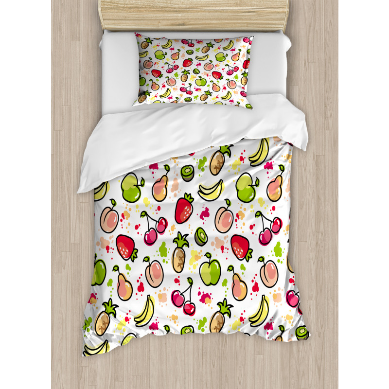 Watercolor Pear Duvet Cover Set