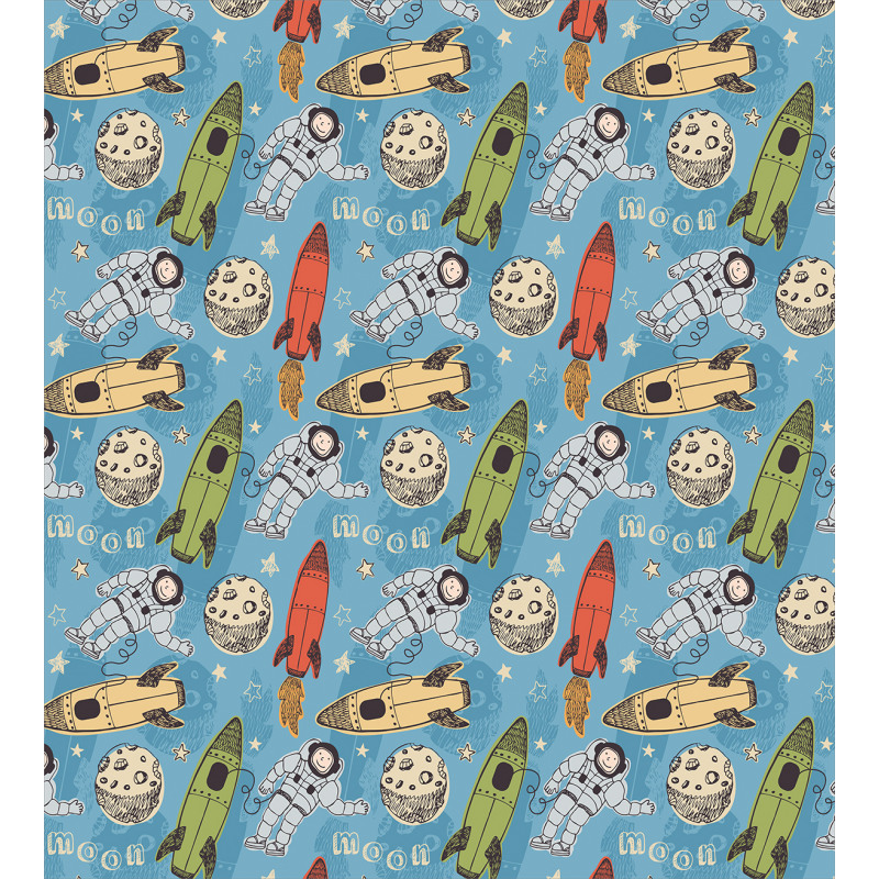 Astronauts with Rockets Duvet Cover Set