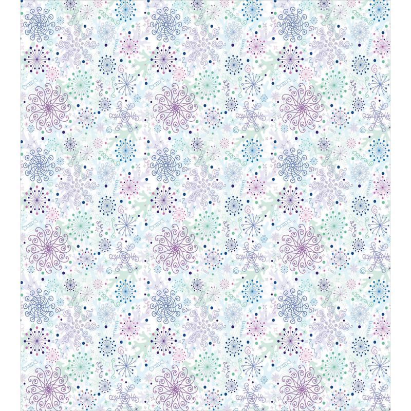 Pastel Snowflakes Joyful Duvet Cover Set
