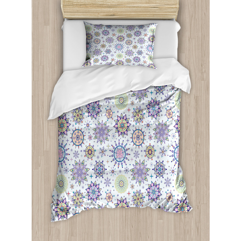 Pastel Floral Blizzard Duvet Cover Set