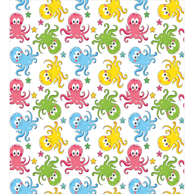 Cheerful Ocean Animals Duvet Cover Set