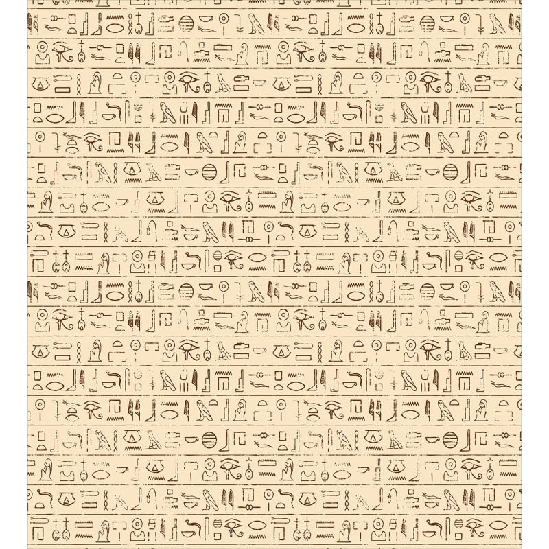 Dated Hieroglyphics Duvet Cover Set