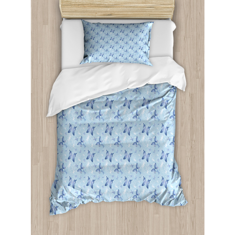 Blue Dragonflies Duvet Cover Set