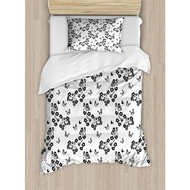 Japanese Monochrome Duvet Cover Set