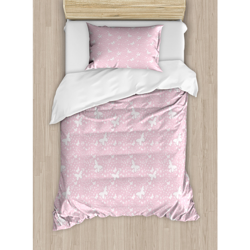 Soft Pink Floral Duvet Cover Set