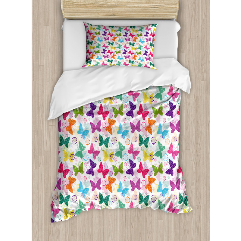 Vibrant Floral Happy Duvet Cover Set