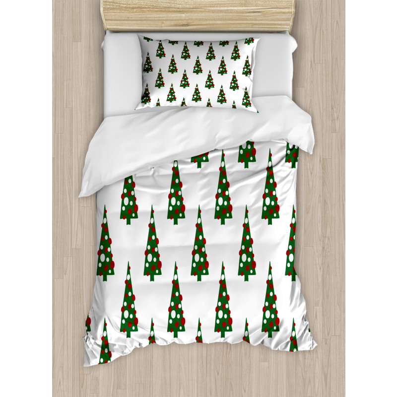 Xmas Tree Pattern Duvet Cover Set