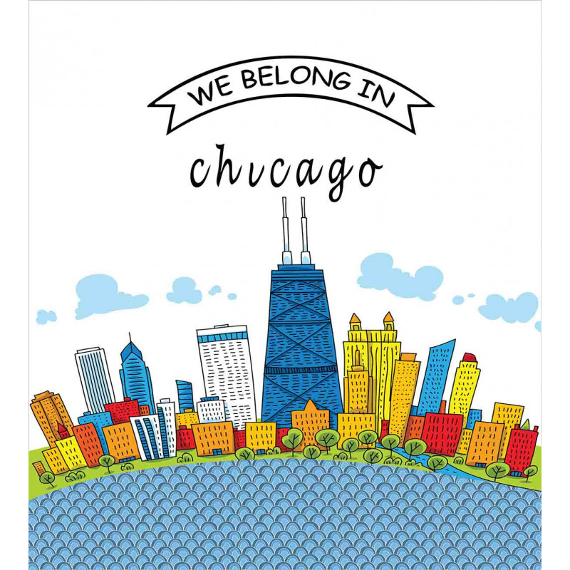 Chicago USA Cartoon Duvet Cover Set