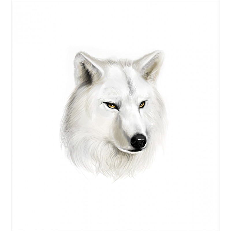 White Canine Head Mammal Duvet Cover Set