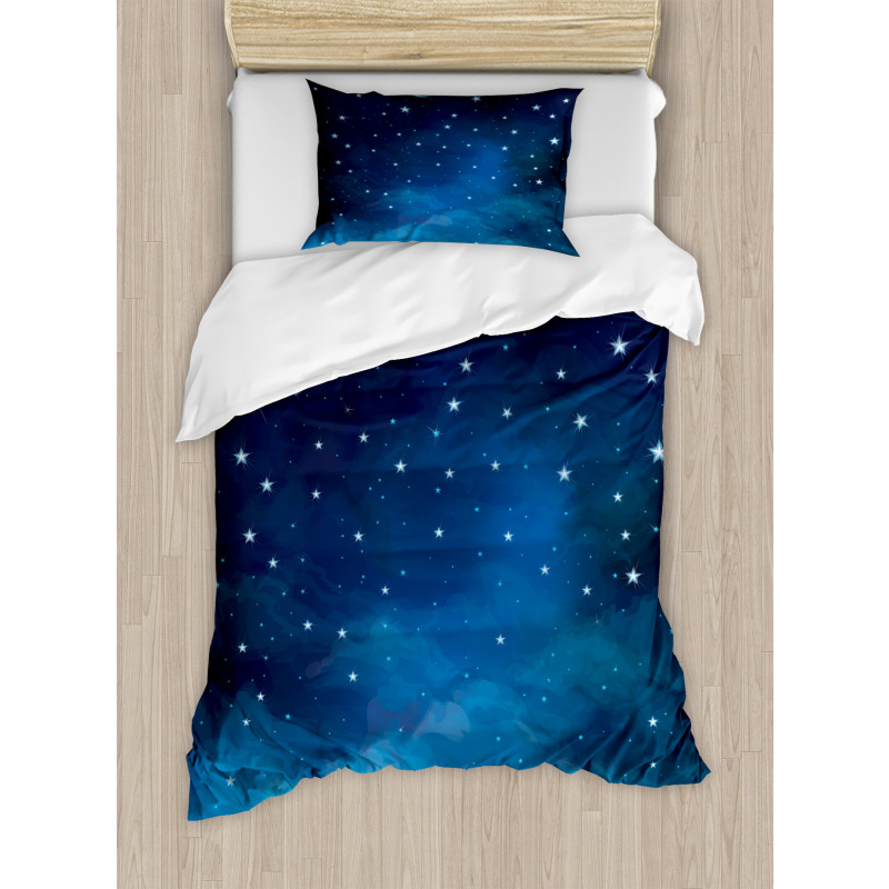 Night Time with Moon Star Duvet Cover Set