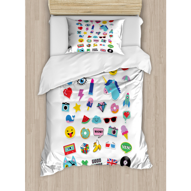 Pop Culture Elements Duvet Cover Set