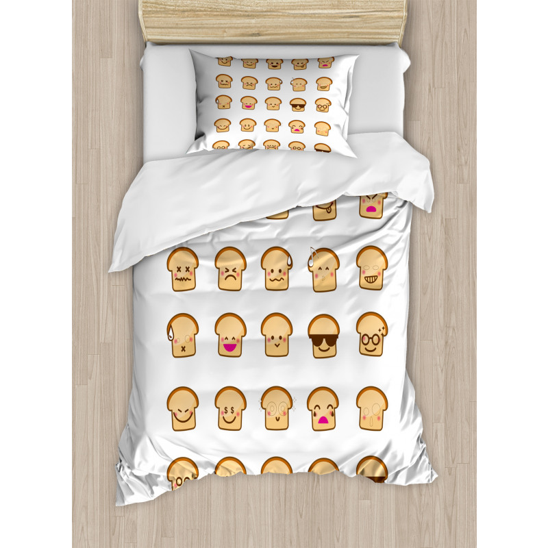 Different Emotions Bread Duvet Cover Set