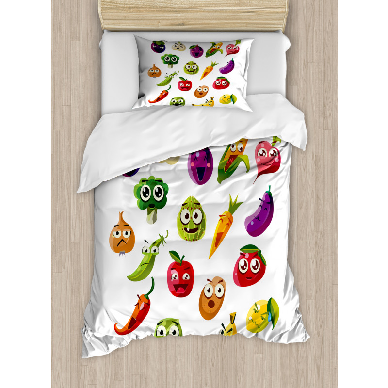 Carrot Banana Pepper Duvet Cover Set