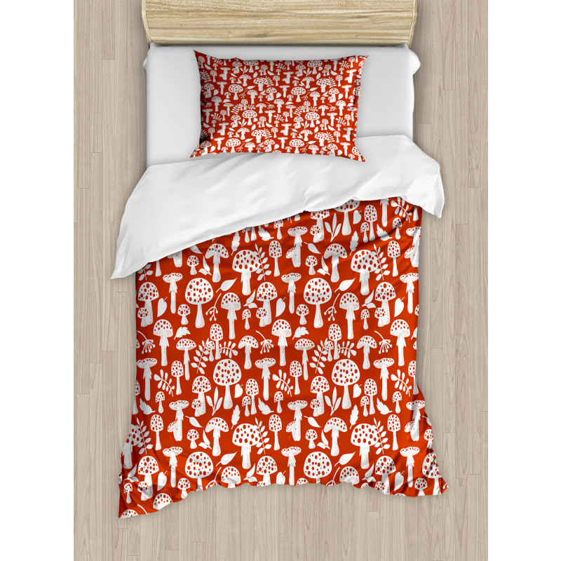 Leaves Berries Amanita Duvet Cover Set