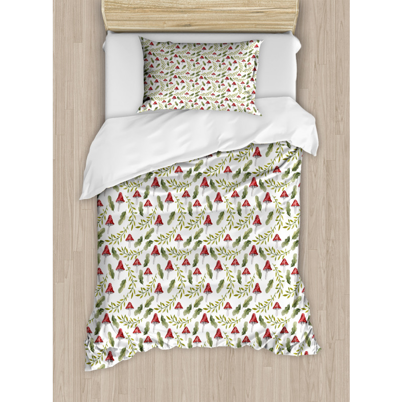 Leaves Forest Elements Duvet Cover Set