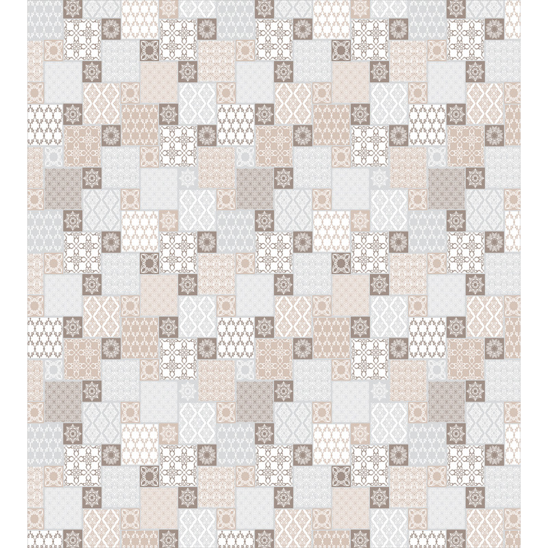 Oriental Checkered Motif Duvet Cover Set
