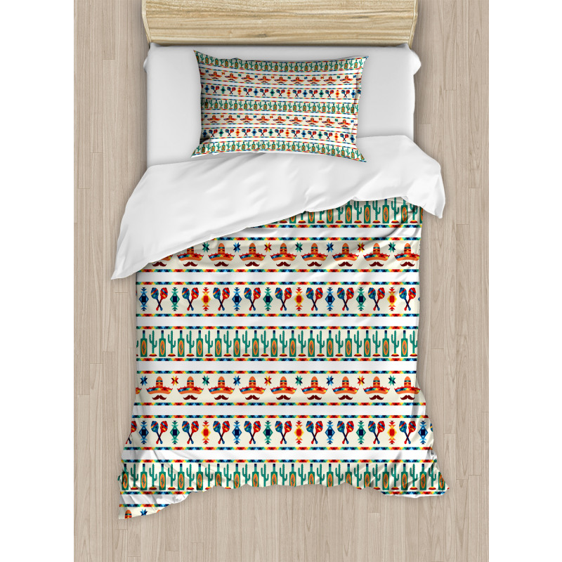 Native Cultural Borders Duvet Cover Set