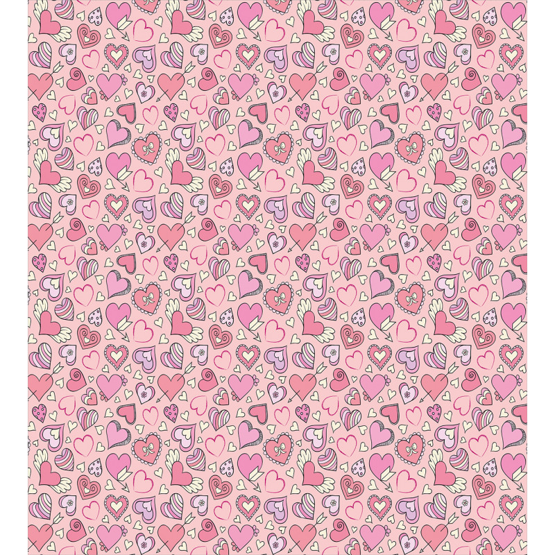 Romantic Doodle Heart Duvet Cover Set