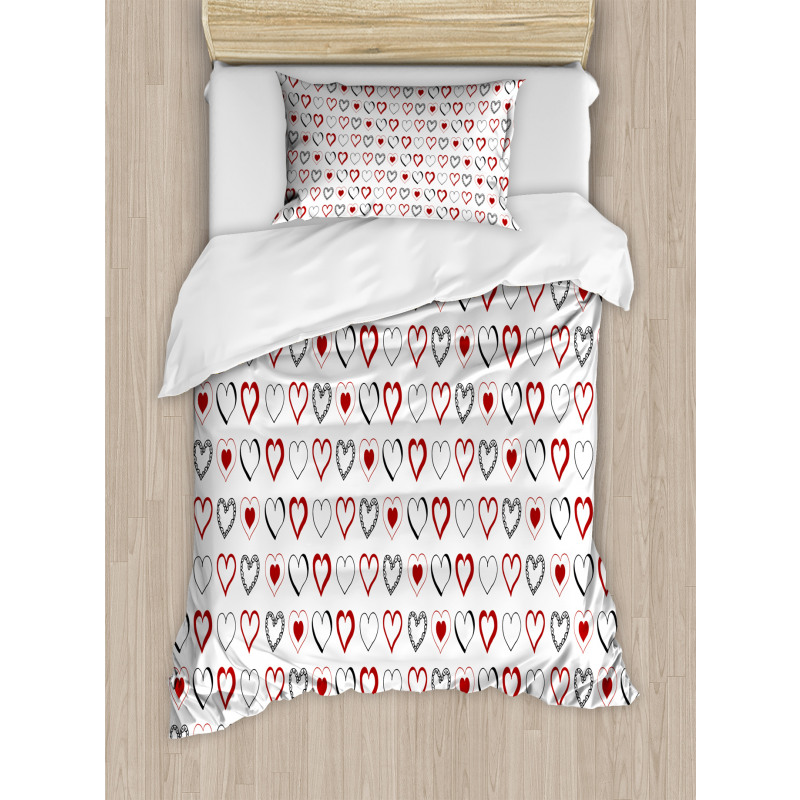 Doodle Hipster Romance Duvet Cover Set