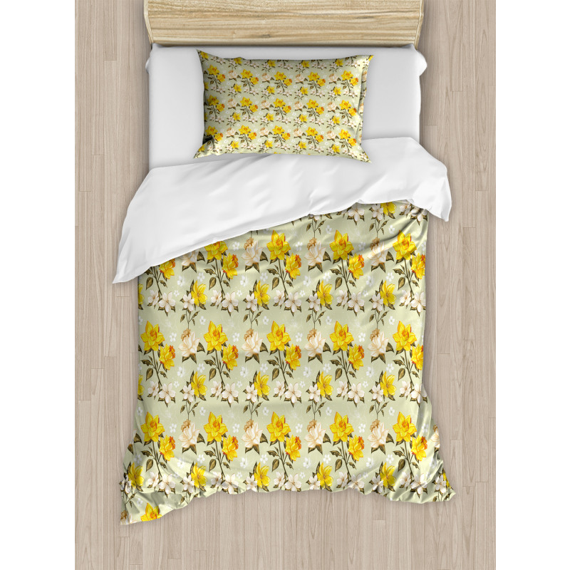 Narcissus Wildflowers Duvet Cover Set