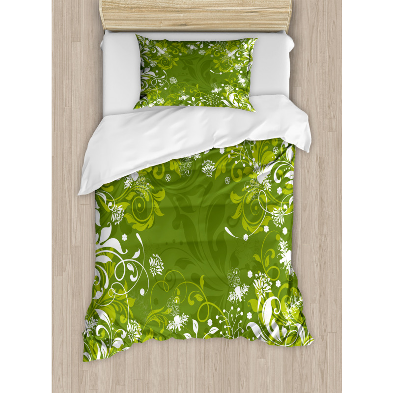 Abstract Floral Nature Duvet Cover Set