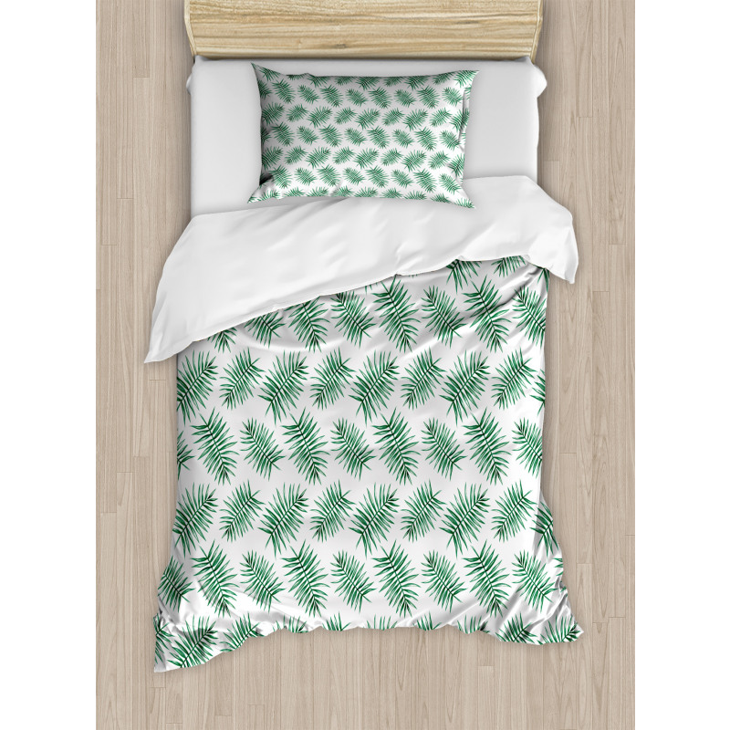 Watercolor Tropical Palm Duvet Cover Set