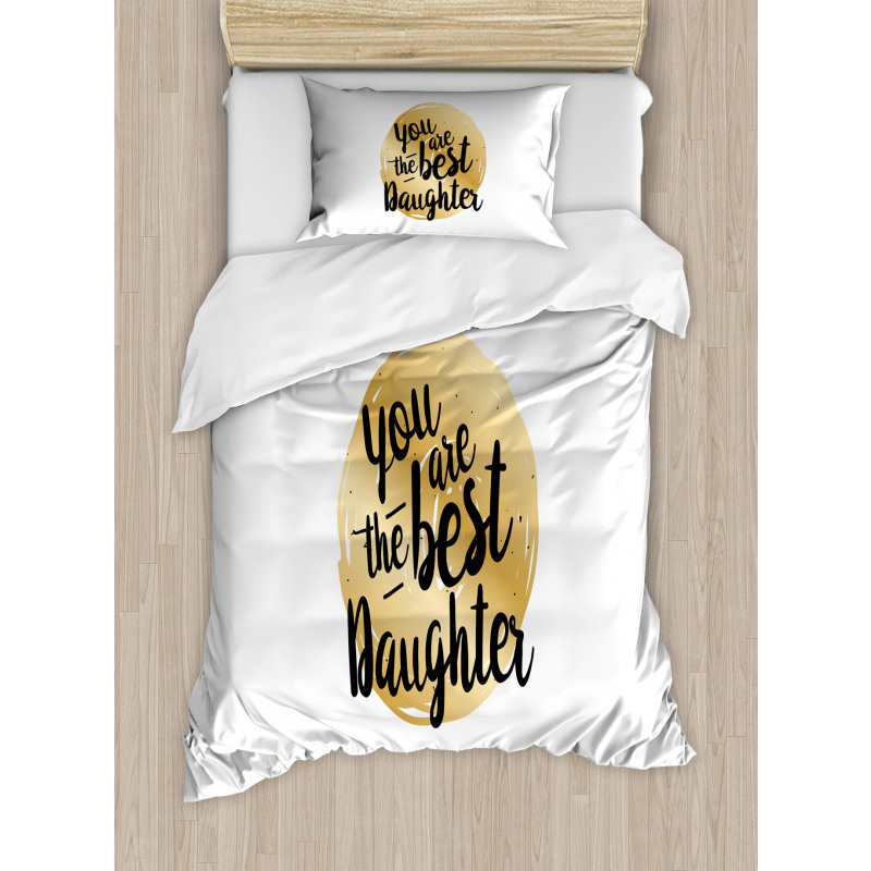 Daughter Love Pattern Duvet Cover Set