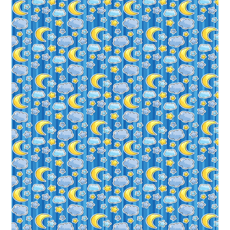 Abstract Moon and Clouds Duvet Cover Set