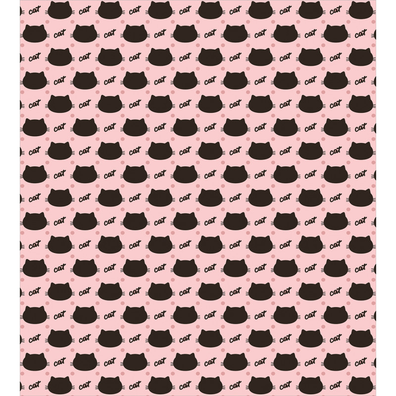 Head Silhouettes Dots Girly Duvet Cover Set